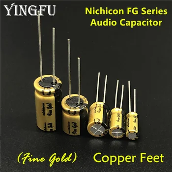 5Pcs/Lot NICHICON Serie FG (Oro) 6.3 V~100V/0,1 uF~470uF Disponibili HIFI Audio Condensatore Per Apparecchiature Audio