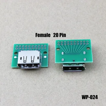 1pcs DisplayPort Femmina Bordo della Prova del Grande DP Coda Plug banco di Prova 20P Interfaccia Cavo Dati WP-024