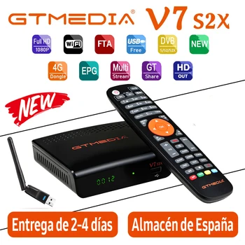 DVB-S/S2 Gtmedia V7 S2X Ricevitore Satellitare Aggiornato da GTmedia V7S HD Con WIFI USB Digitale Recettore H. 265 Freesat V7 S2X Alcuna app