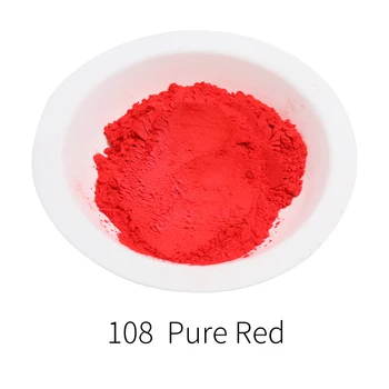 Puro Rosso Polvere di Perla Minerale fai da te Colorante Colorante 10g 50g Tipo di 108 Perlato Polvere di Polvere di Mica per Sapone Ombra di Occhio, Automobili, Arte, Artigianato