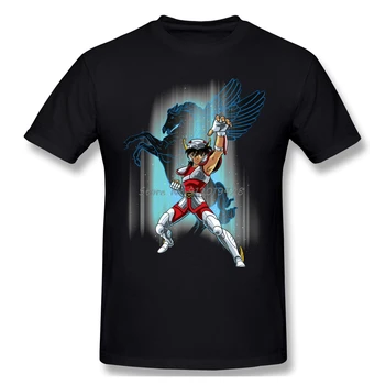 Cavalieri Dello Zodiaco T-Camicie Per uomo a Manica Corta Seyia Di Pegasus Divertente o-collo in Cotone t-shirts Tops