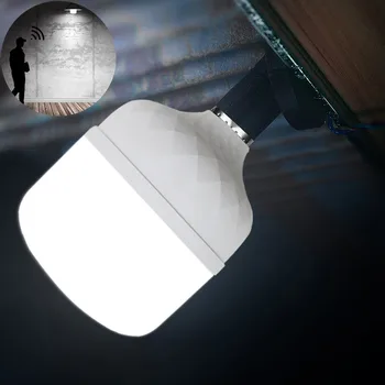 E27 Sensore di Movimento Lampada LED 5W 10W Smart LED ad attivazione Vocale Luci 220V per Interni che Per Esterni Casa Garage Giardino Illuminazione