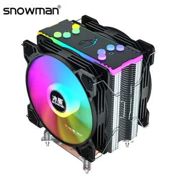 PUPAZZO di neve di raffreddamento della CPU a 4 Tubi di Calore 120mm PC Ventola PWM 4Pin Tranquilla Ventola della CPU Intel LGA 2011 X79 X99 1700 1155 AMD AM4 AM5 CPU Ventola di Raffreddamento