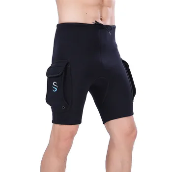 SLINX 3mm Muta in Neoprene Tech Shorts di Snorkeling e le Immersioni subacquee Attrezzature Surf Tronchi Sommersi Tasca dei Pantaloni Nero