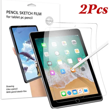 2Pcs di Carta Pellicola di protezione dello Schermo Opaco PET Vernice Scrivere Per iPad 7/8/9 10.2 Aria 4 5 10.9 10 ° Generazione Pro 11 Mini 4 5 6