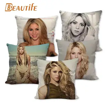 Personalizzato Shakira Bella Federa di Nozze Decorativo Biancheria in Cotone federa Per la Casa federa del Cuscino 45 x 45 cm Un Lato