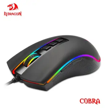 REDRAGON COBRA M711 RGB USB Wired Gaming Mouse 12400 DPI, 9 pulsanti topi Programmabile ergonomica per Computer PC Portatile Gamer
