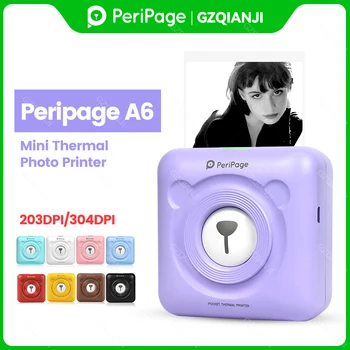PeriPage Mini Pocket Wireless della Stampante Termica Stampante Fotografica Etichette Android iPhone Vacanze Bambini Regalo A6 Navidad Regalos Impresora