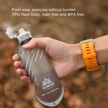 170 ml di TPU Pieghevole Nutrizione Sportiva Energy Gel Morbido Pallone Bottiglia di Acqua Serbatoio Acqua Borsa Per Esterni Maratona di Idratazione