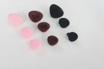 50pcs/lotto 12 mm-35mm rosa/nero/marrone affollano Triangolare di sicurezza del giocattolo naso & rondella morbida per il fai da te bambola risultati--opzione di colore