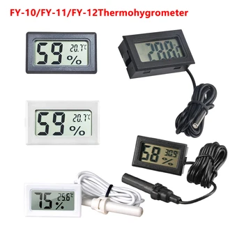 Mini Digital LCD Temperatura Interna Umidità Sensore Misuratore di Umidità Igrometro del Termometro Manometro Per il carro armato di Pesce di Accessori per Auto
