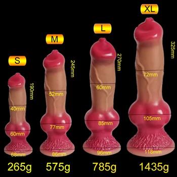 silicone enorme animale dildo plug anale sessuale della prostata per gli uomini, le donne ventosa adulto fornisce una grande butt plug cane nodo xxl dildo
