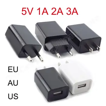 5V 1A 2A 3A Viaggio USB Adattatore del Caricatore del Telefono di Alimentazione dell'Adattatore della Parete di Ricarica Desktop Banca di Alimentazione EU/US/AU Plug nero bianco