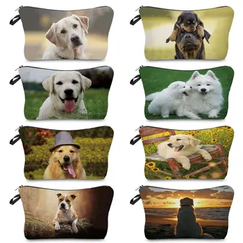 Pastore Tedesco / Boston Terrier / Bulldog / Cane Husky Causale Cosmetici Sacchetti Di Donne Sacchetto Di Trucco Di Trasferimento Di Calore Organizzatore Storage Bag