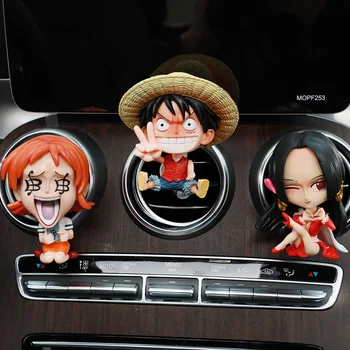 Cartoon Anime Di One Piece Auto Uscita Aria Profumo Di Decorazione Rufy E Zoro Action Figure-Statuetta Soprammobile Auto Accessori Interni