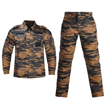 HAN WILD Esercito Tuta Uniforme Militare, Softair Abbigliamento Tattico Camouflage Pantaloni Cargo Caccia Abbigliamento Uomo Escursionismo Set