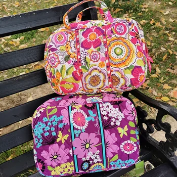 VB Americano rustico di cotone stampa borsa multifunzionale sacchetto di trucco waterproof articoli da toeletta di viaggio della borsa borsetta