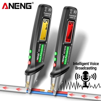 ANENG VC1019 Intelligente Trasmissione Vocale Tester della Penna 12V-1000V a Infrarossi Sensore di Posizionamento Tester di Tensione del Filo Elettrico del Rivelatore