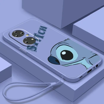 Disney Punto di Anime Carino Arte Liquido Corda Phone Case Per Huawei P40 P50 P20 P30 Pro Lite E Y9S Y9A Y9 Y6 Nova Y70 5T 9 5G Cover