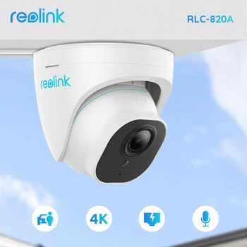 Reolink Smart Security Telecamera 4K da 8 megapixel PoE Dome da Esterno a raggi Infrarossi di Visione Notturna della Cupola Cam Presenti con la Persona/Veicolo di Rilevamento