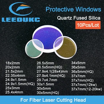10Pcs Vetro di Protezione Laser Lente di Protezione di Windows Silice Fusa Dia18/20/22.35/24.9/25.4/26.5/27.9 /28 Per Raytools WSX DA