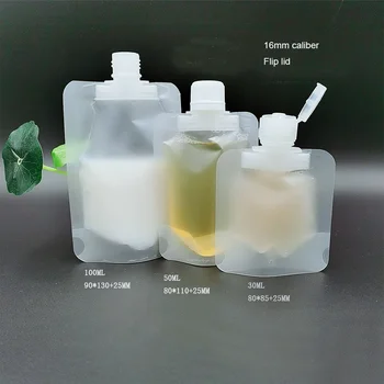 30/50/100ml a Conchiglia Imballaggio Sacchetto Stand Up Sacchetto del Becco di Plastica Disinfettante per le Mani Lozione Shampoo Trucco Liquido Bottiglie di Viaggio
