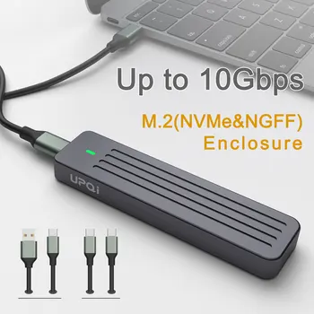 M. 2 NVMe/SATA NGFF SSD Enclosure Adattatore USB 3.2 Gen2 10Gbps Caso per PCIe M2,Boitier Externe,Alluminio Lettore Esterno,UASP Trim