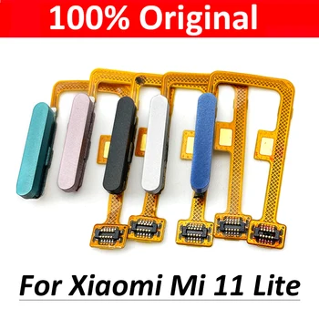 100% Originale Per Xiaomi Mi 11 Mi11 Lite Sensore Di Impronte Digitali Home Tasto Invio Tasto Menu Flex Cavo A Nastro Nero Bianco Blu Verde