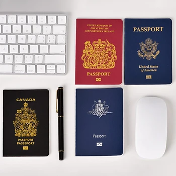 Il viaggio porta Passaporto in Pelle PU Passport Cover Protettiva alla Moda Carta d'identità Passaporto Notebook Studenti Doni Forniture per la Scuola