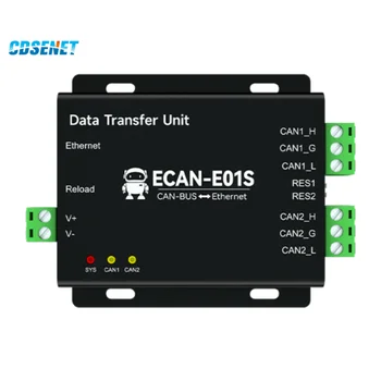 PUÒ Ethernet Convertitore di Protocollo CDSENET ECAN-E01S PUÒ 2.0 Relè 2 Via CAN BUS TCP UDP 8-28V RJ45 Battito cardiaco Registrazione