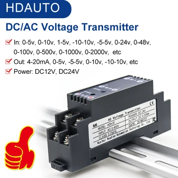 AC/DC Isolato Trasduttore di Tensione 500V AC 0-1500VDC 0-20mA 4-20mA 0-10V Sensori di Tensione