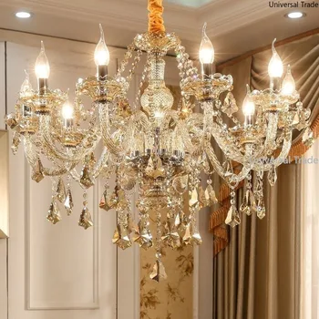 Moderno Cognac Lampadari di Cristallo per la Decorazione delle Camere di Illuminazione del salotto di Famiglia a sospensione LED Luci di Casa Arredamento di Lampade a sospensione