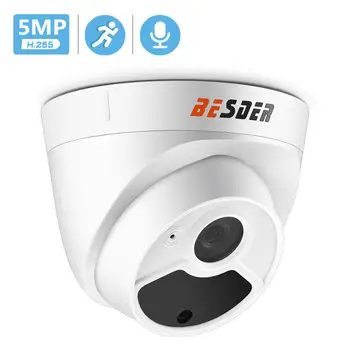 BESDER H. 265 1080P 5MP, 3MP della Videocamera di Sicurezza del IP a Cupola per Interni Telecamera Audio Built-in Microfono PoE 48V P2P ONVIF e-Mail Motion Detect