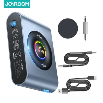 Joyroom 5.3 Handfree Adaptador Bluetooth da Auto Adattatore Magnetico Wireless Ricevitore Audio Lettore MP3 LED da 3,5 mm AUX Radio Modulatore