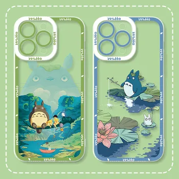 Spirited Away Totoro Custodia Morbida Per Xiaomi Redmi Nota 12 11 Pro Plus 11S 10, 9 10 8 7 6 9 Pro Max 10C K60 K60E Chiaro della Copertura di TPU