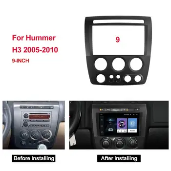 Auto Refitting CD DVD Radio di Fascia Telaio per il 2005-2010 HUMMER H3 (LHD) 2DIN Stereo Cruscotto Piastra anteriore del Telaio del Pannello, Kit di Montaggio