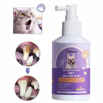 Pet Spray per Eliminare i Cattivi Cane Gatto Bocca, igiene dei Denti, Alito Odore Eliminando la Cura della Bocca Per la Maggior parte dei Cuccioli Cuccioli Animali 50ml Spray