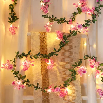 Unquie Fiore di Orchidea LED Luci della Stringa,Floreale Holiday Lighting,Vaso di Fiori ,Evento di Festa di Luce Decorazione Fata Arredamento Camera da letto