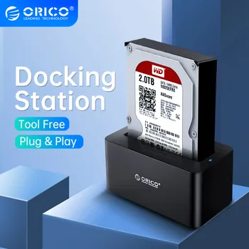 ORICO HDD Docking Station USB 3.0 per Disco Rigido SATA Docking Station per 2.5/3.5 pollici HDD Box 12V2A Adattatore di Alimentazione
