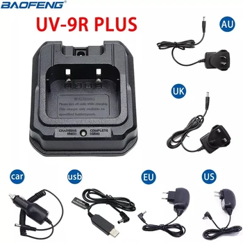Originale Baofeng UV-9R Plus EU/US/UK/AU/USB/Caricabatteria da Auto Per Baofeng Impermeabile Walkie Talkie UV-XR UV-9R Pro A58 BF-9700 Radio