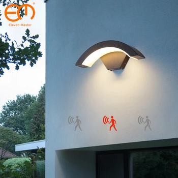 18w Moderno Sensore Led Lampada da Parete all'Aperto Impermeabile Porta Anteriore Portico Giardino illuminazione da Parete Moderne Parete Illuminazione