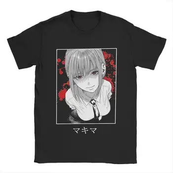 Motosega Uomo Makima Manga Donna T-shirt Cartton Divertente Short Sleeve T-Shirt Moda Donna Camicie 2022 Streetwear y2k Abbigliamento Top
