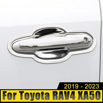 Per Toyota RAV4 XA50 2019 2020 2021 2022 2023 RAV 4 Ibridi Inox Auto Porta Maniglia Porta Ciotola di Copertura Trim Adesivo Accessori