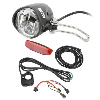 12V a 72V Bici Elettrica Luce Anteriore e Posteriore Set di Fari e luci di Coda Switch Kit con 4 LED Perline Lampada