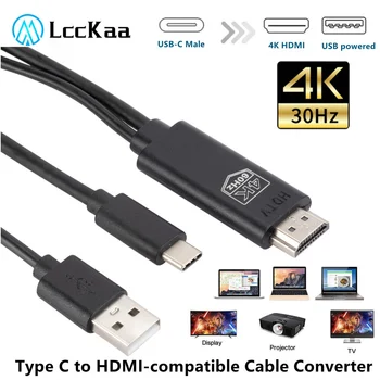 LccKaa di Tipo C a HDMI-compatibile Cavo Adattatore Convertitore USB 3.1 4k Con la Carica di Video HDTV per Samsung Galaxy S9/S8/Nota 9