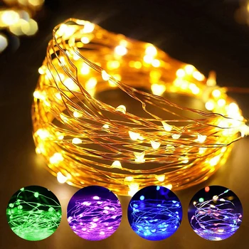 2M 3M 5M 10M LED Luci della Stringa Impermeabile lucine a Batteria AA luci natalizie per Albero di Natale Festa di Nozze Deco