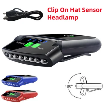 Sensore LED Proiettore Mini Hat Clip Tappo Luce di Pesca Faro Ricaricabile di USB di Angolo Regolabile Camping Faro Luce di Lavoro