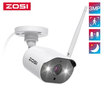 ZOSI ZG3023A Add-on Fotocamera 3MP WiFi di Sicurezza all'Aperto della Macchina fotografica dell'Interno del IP Telecamera di Rete Compatibile Solo con ZOSI NVR Recroder