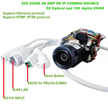 4K 8MP 50X zoom IMX415 POE IP camera Hikvision protocollo RTMP IVM4200 P2P ONVIF SD da 256 gb Telecamera IP