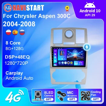 NAVISTART Per Chrysler Aspen 300C 2004-2011 autoradio Autoradio Lettore Multimediale Stereo Navigatore GPS Android 10.0 Carplay